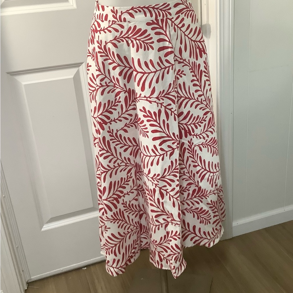 Who What Wear Red and White A-Line Skirt size 12 NWT. - Picture 2 of 10
